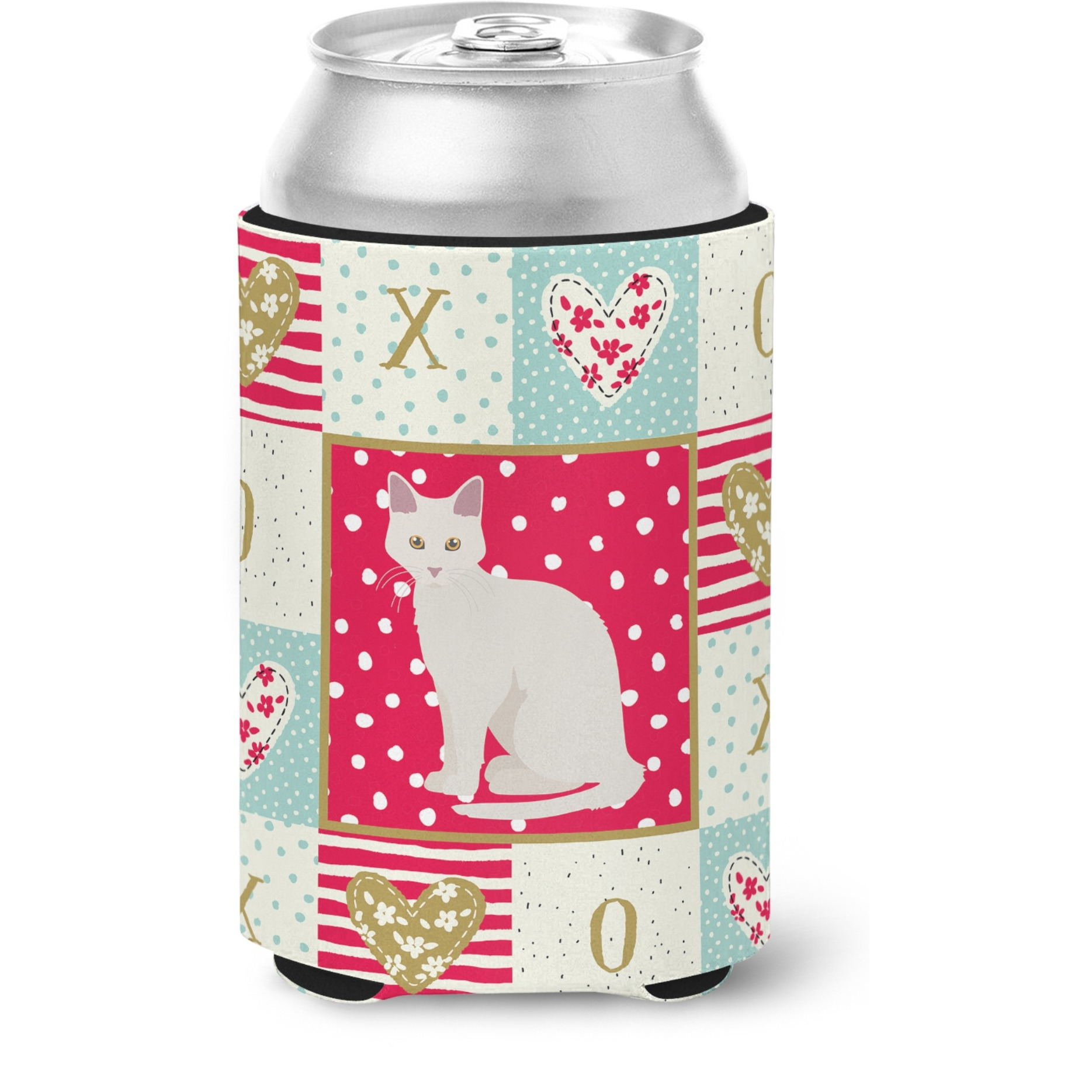 &quotCaroline's Treasures CK5738CC Aphrodite Giant Cat Love Can or Bottle Hugger cold-beverage-koozies, Multicolor"