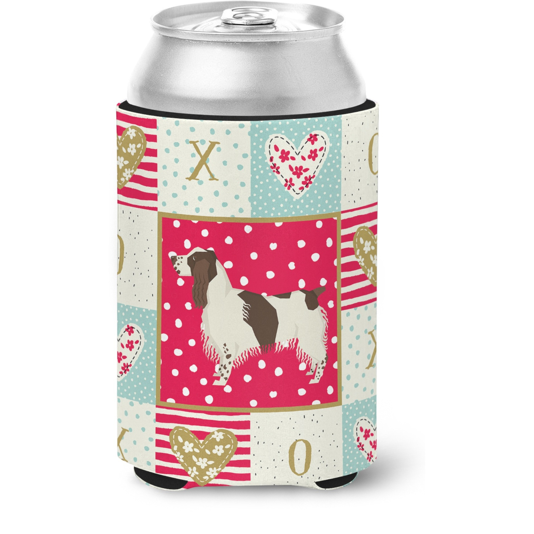 &quotCaroline's Treasures CK5927CC English Springer Spaniel Love Can or Bottle Hugger cold-beverage-koozies, Multicolor"