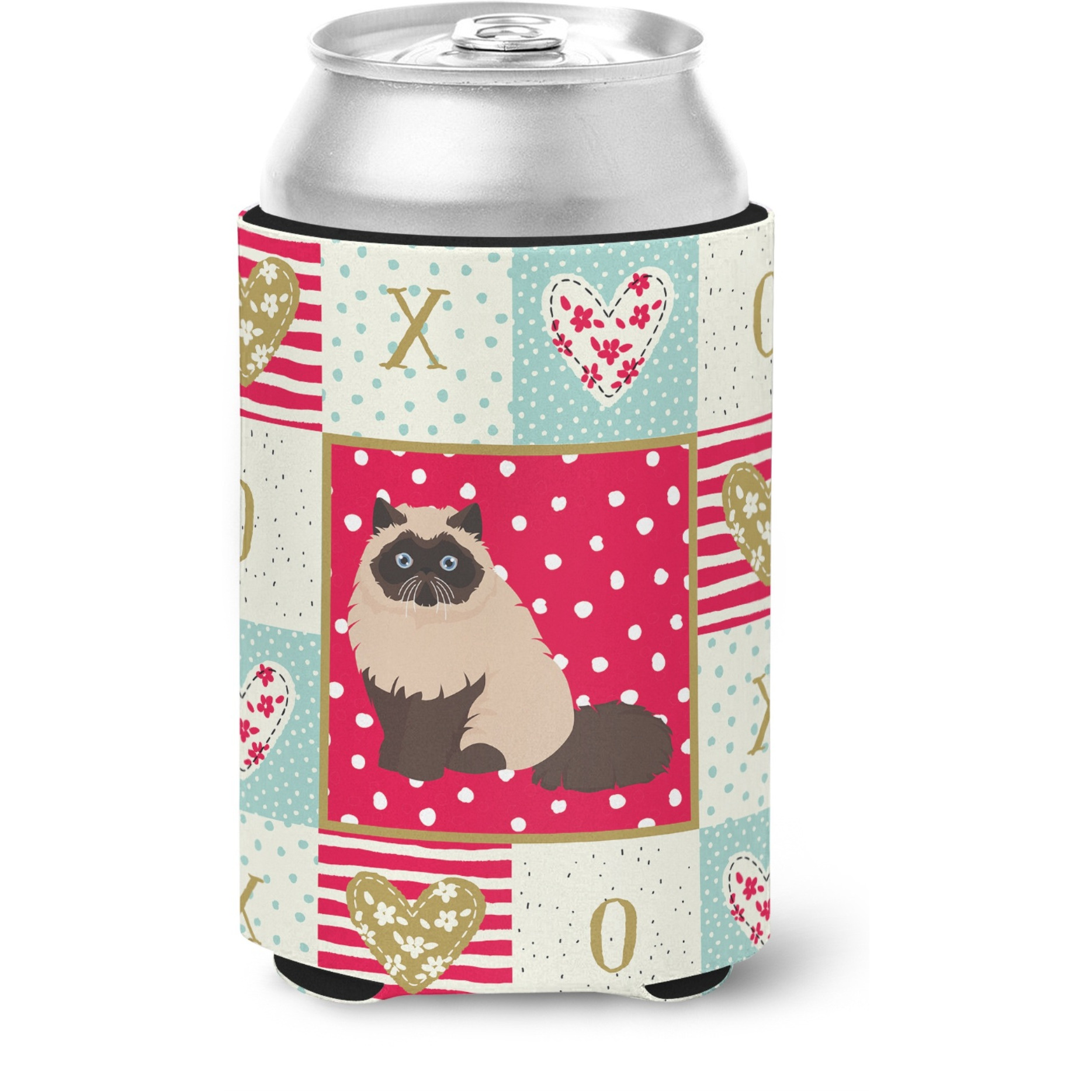 Carolines Treasures CK5753CC Colorpoint Persian Hymalayan Cat Love Can Hugger cold-beverage-koozies, Multicolor