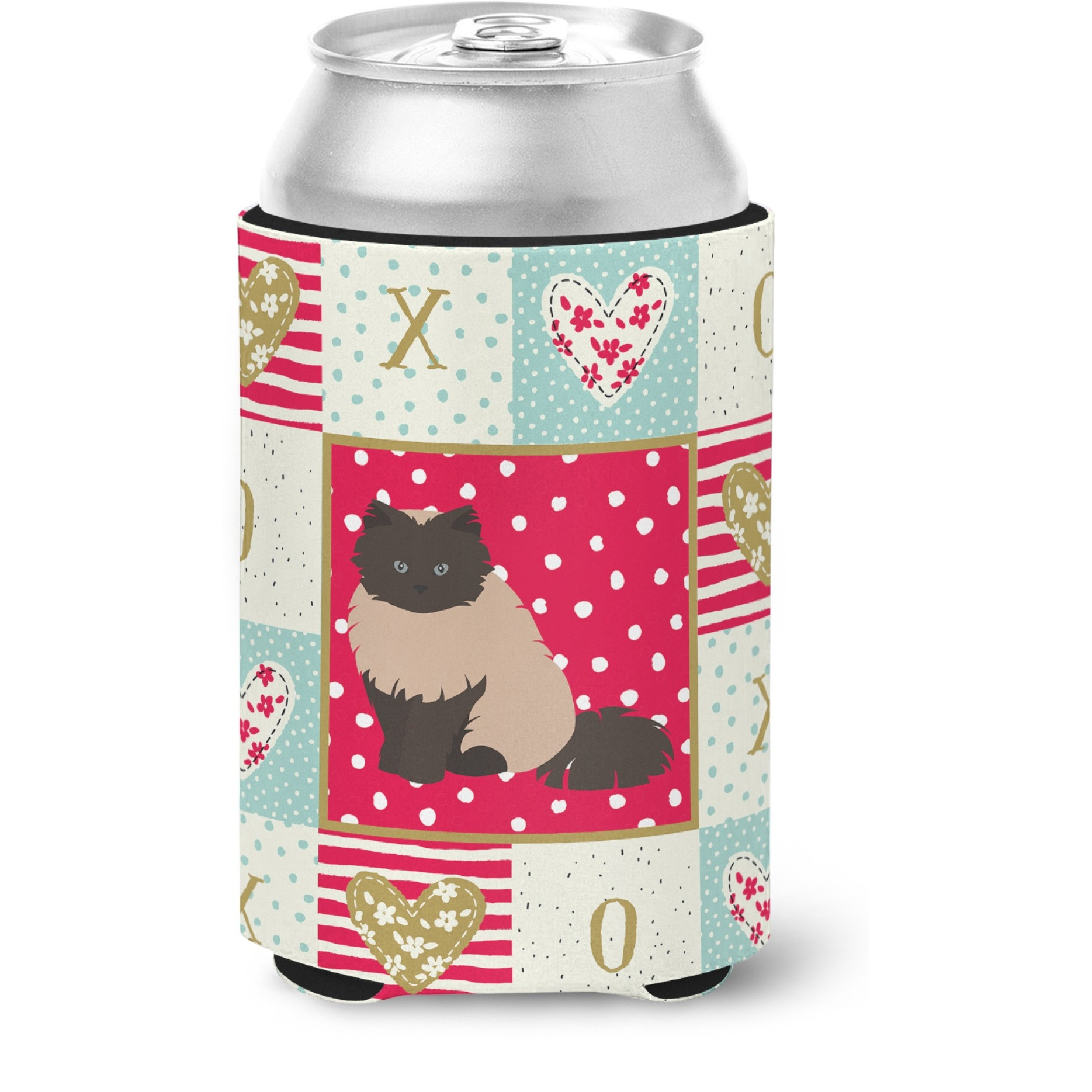 &quotCaroline's Treasures CK5754CC Colorpoint Persian Hymalayan 2 Cat Love Can Hugger cold-beverage-koozies, Multicolor"