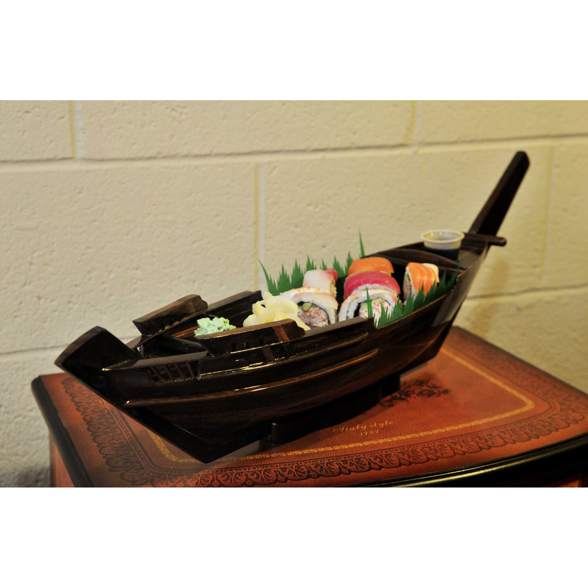 5.5" X 27" X 8.5" Dhow Boatsushi Tray