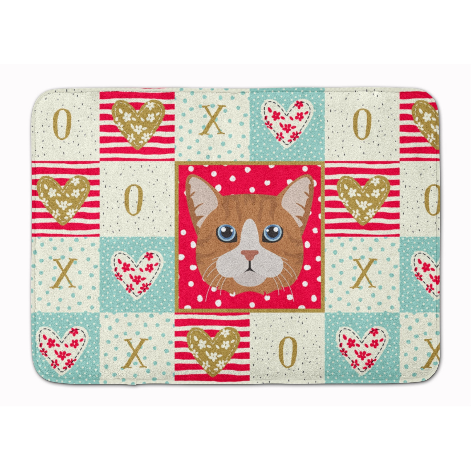 &quotCaroline's Treasures Manx Cat Love Machine Washable Memory Foam Mat doormats, Multicolor"