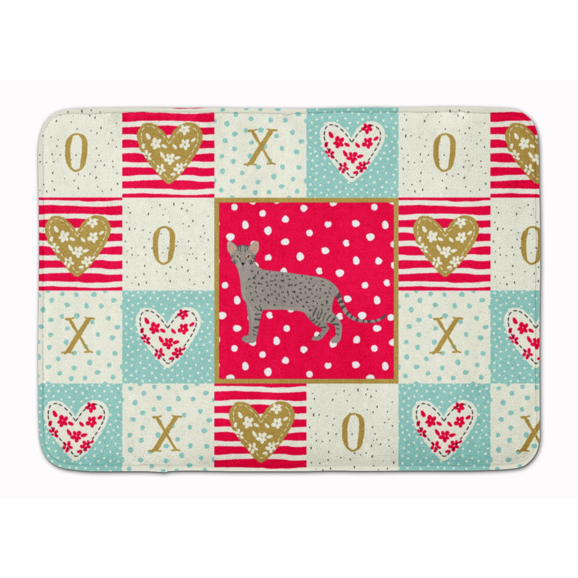 &quotCaroline's Treasures Safari 1 Cat Love Machine Washable Memory Foam Mat doormats, Multicolor"