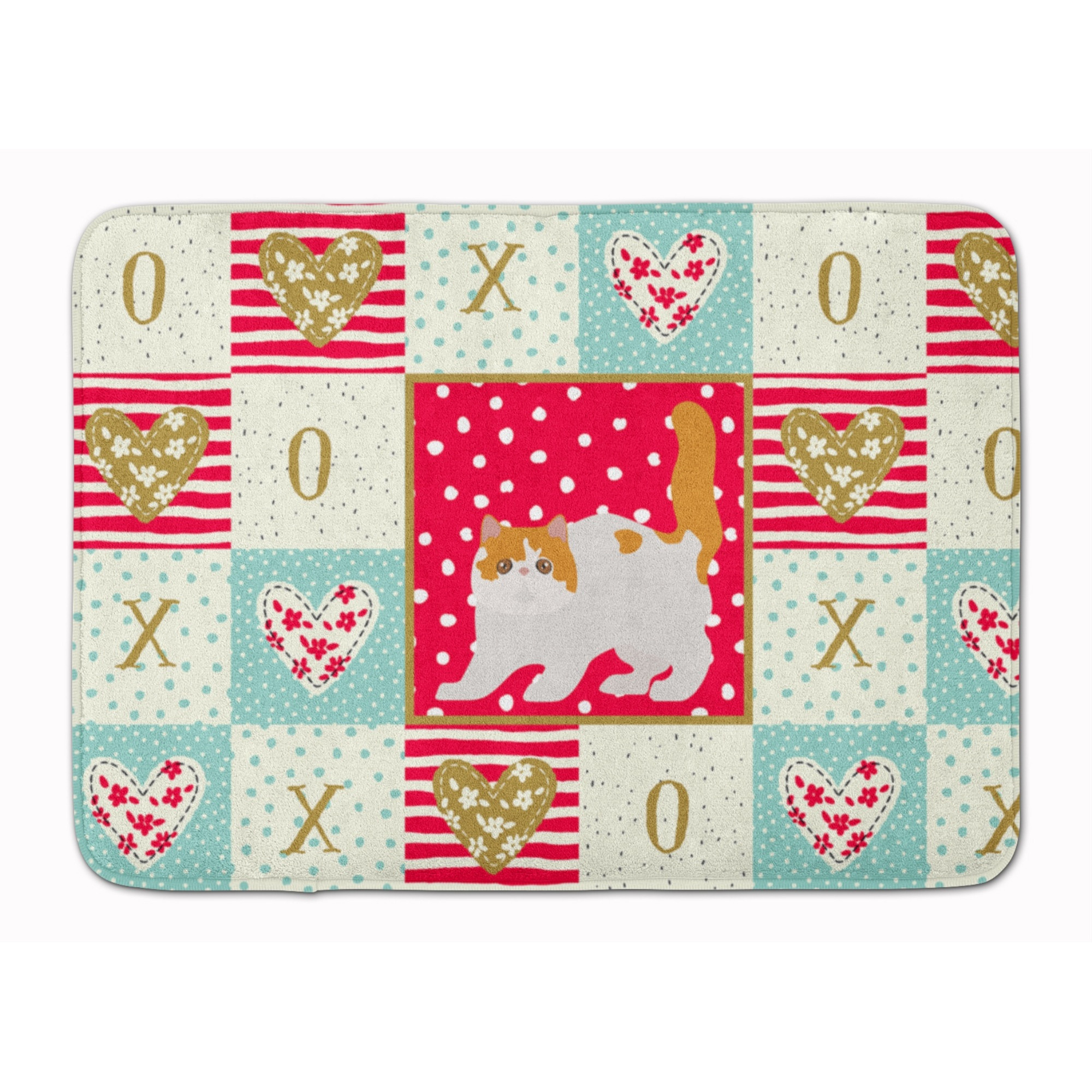 &quotCaroline's Treasures Exotic Shorthair 4 Cat Love Machine Washable Memory Foam Mat doormats, Multicolor"