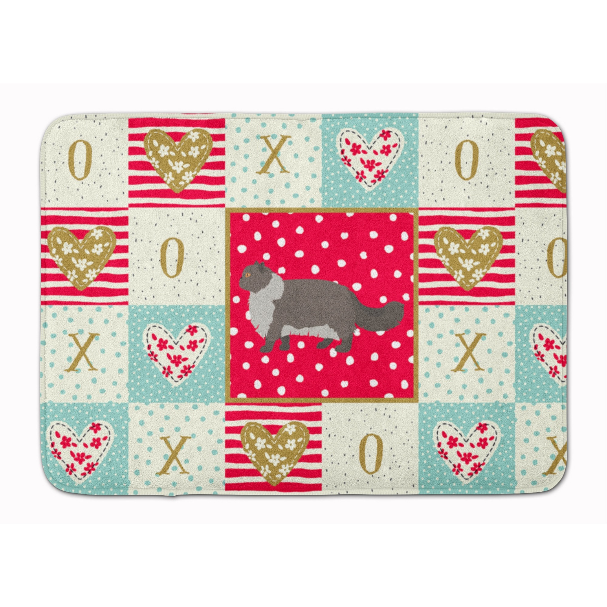 &quotCaroline's Treasures Persian Modern 2 Cat Love Machine Washable Memory Foam Mat doormats, Multicolor"