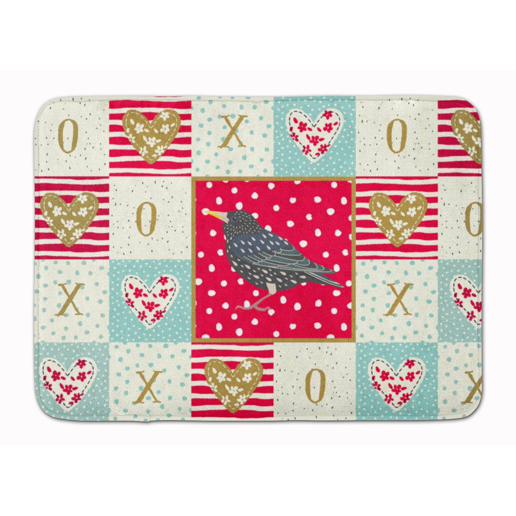 &quotCaroline's Treasures Starling Love Machine Washable Memory Foam Mat doormats, Multicolor"
