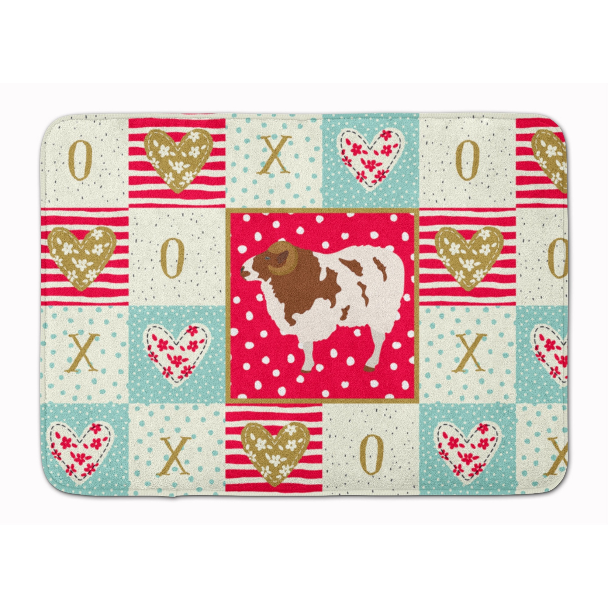 &quotCaroline's Treasures Jacob Sheep Love Machine Washable Memory Foam Mat doormats, Multicolor"