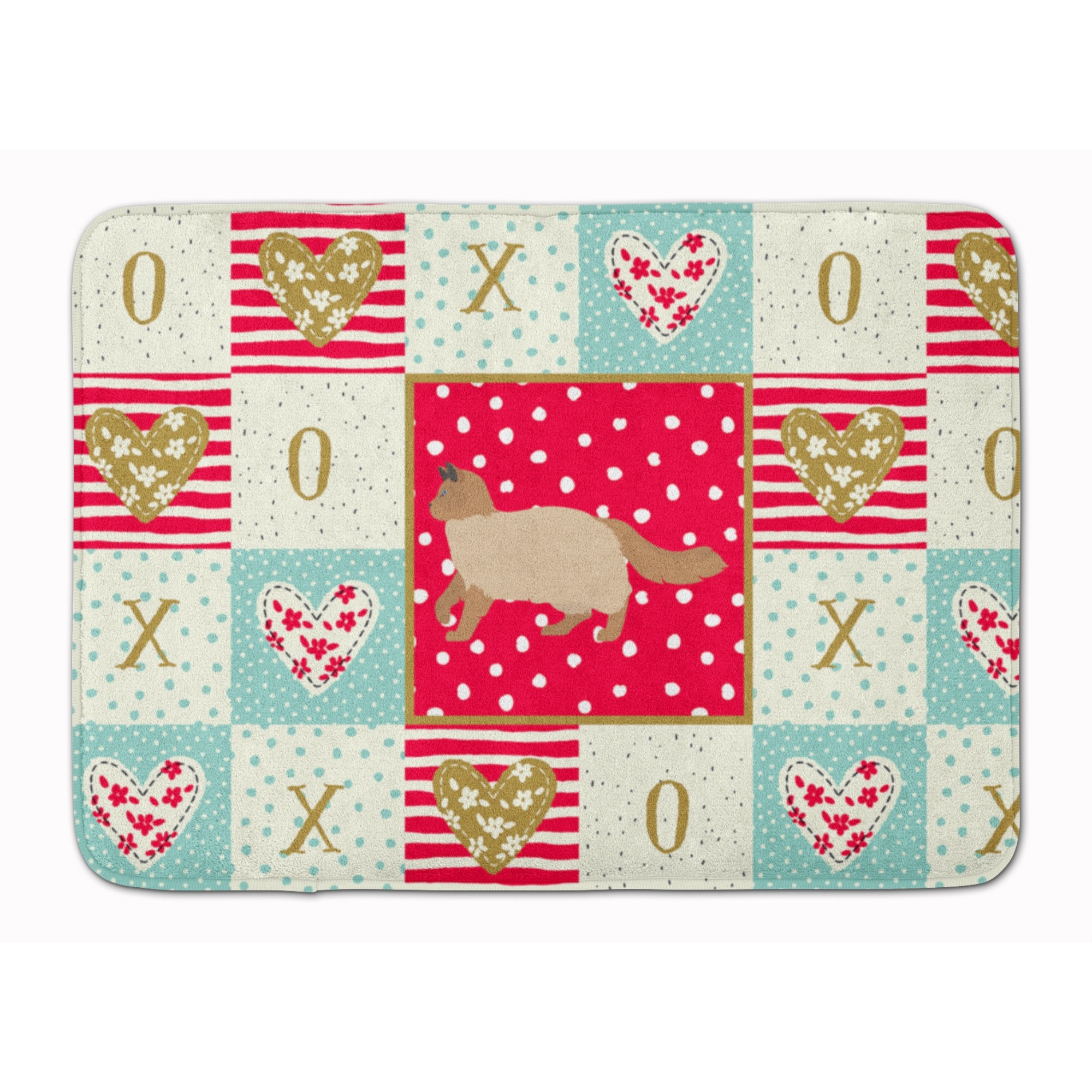 &quotCaroline's Treasures Ragdoll 2 Cat Love Machine Washable Memory Foam Mat doormats, Multicolor"