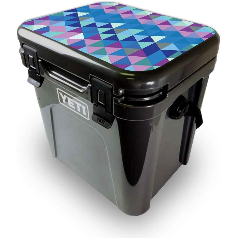 MightySkins YEROA24LID-Purple Kaleidoscope Skin for Yeti Roadie 24 Hard cooler Lid - Purple Kaleidoscope