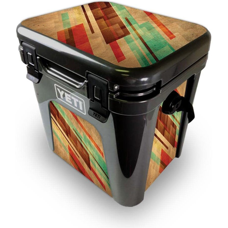 MightySkins YEROAD24-Abstract Wood Skin for Yeti Roadie 24 Hard cooler - Abstract Wood
