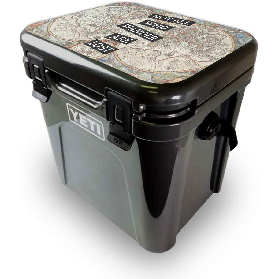 MightySkins YEROA24LID-Who Wander Skin for Yeti Roadie 24 Hard cooler Lid - Who Wander