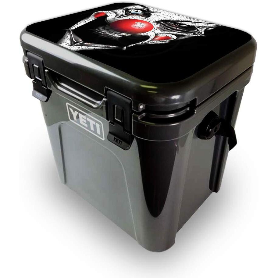 MightySkins YEROA24LID-Evil clown Skin for Yeti Roadie 24 Hard cooler Lid - Evil clown