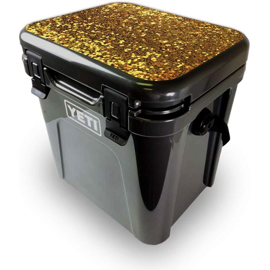 MightySkins YEROA24LID-gold Dazzle Skin for Yeti Roadie 24 Hard cooler Lid - gold Dazzle