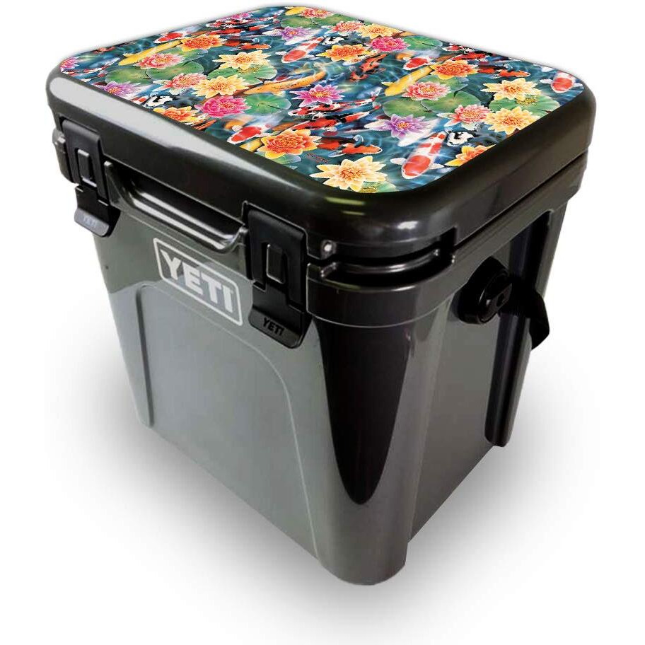 MightySkins YEROA24LID-Koi Pond Skin for Yeti Roadie 24 Hard cooler Lid - Koi Pond