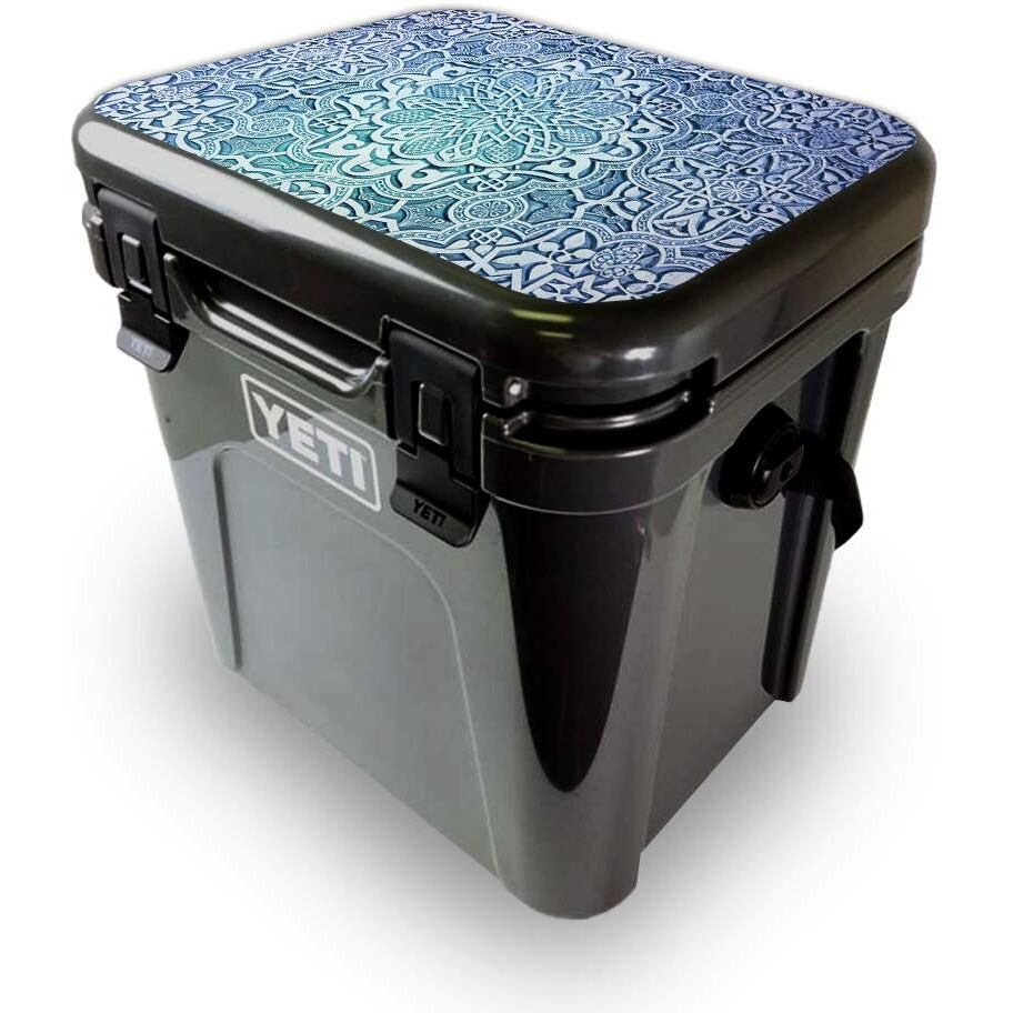 MightySkins YEROA24LID-carved Blue Skin for Yeti Roadie 24 Hard cooler Lid - carved Blue