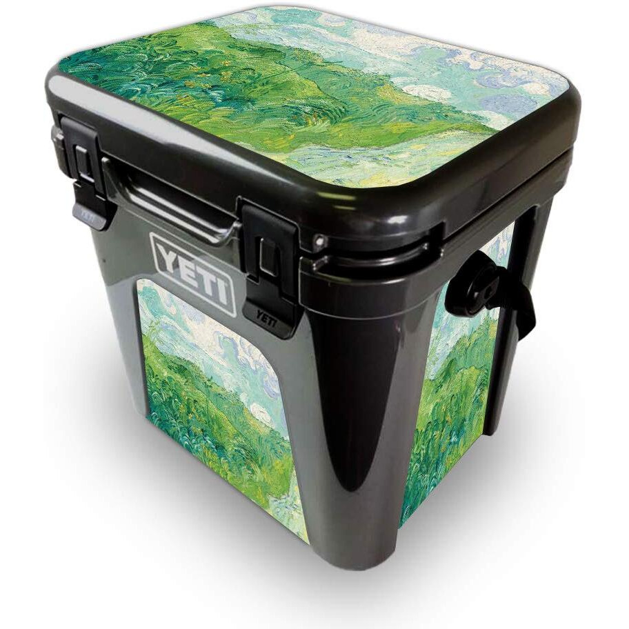 MightySkins YEROAD24-green Wheat Fields Skin for Yeti Roadie 24 Hard cooler - green Wheat Fields