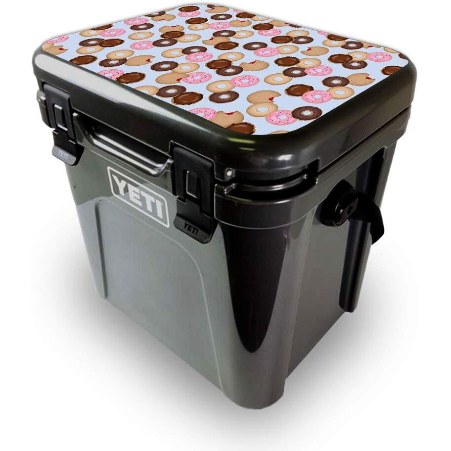 MightySkins YEROA24LID-Donut Binge Skin for Yeti Roadie 24 Hard cooler Lid - Donut Binge