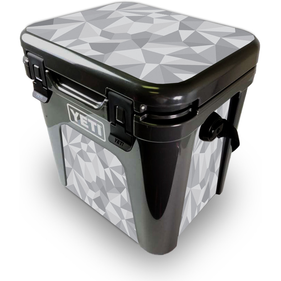 MightySkins YEROAD24-gray Polygon Skin for Yeti Roadie 24 Hard cooler - gray Polygon