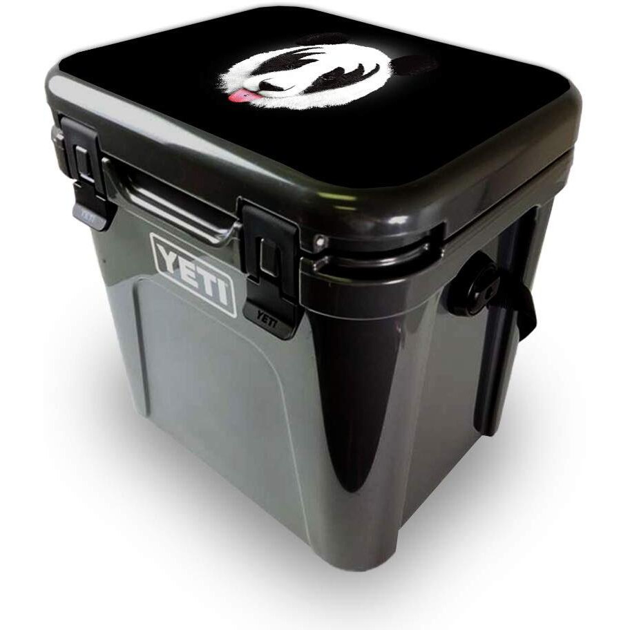 MightySkins YEROA24LID-Rock N Roll Panda Skin for Yeti Roadie 24 Hard cooler Lid - Rock N Roll Panda
