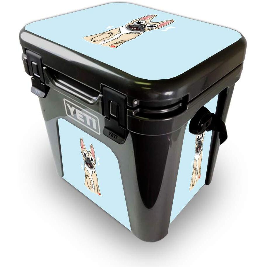 MightySkins YEROAD24-Frenchie Love Skin for Yeti Roadie 24 Hard cooler - Frenchie Love