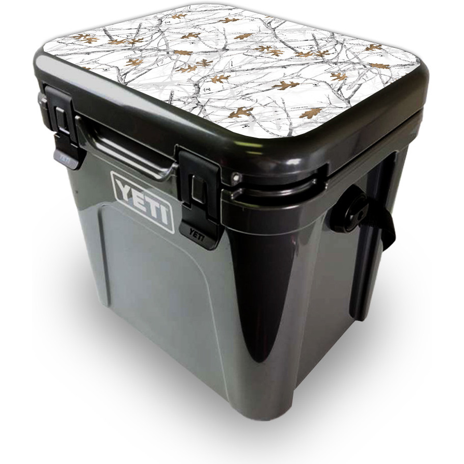 MightySkins YEROA24LID-conceal Snow Skin for Yeti Roadie 24 Hard cooler Lid - conceal Snow