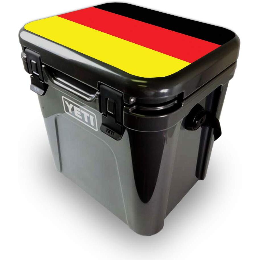 MightySkins YEROA24LID-german Flag Skin for Yeti Roadie 24 Hard cooler Lid - german Flag