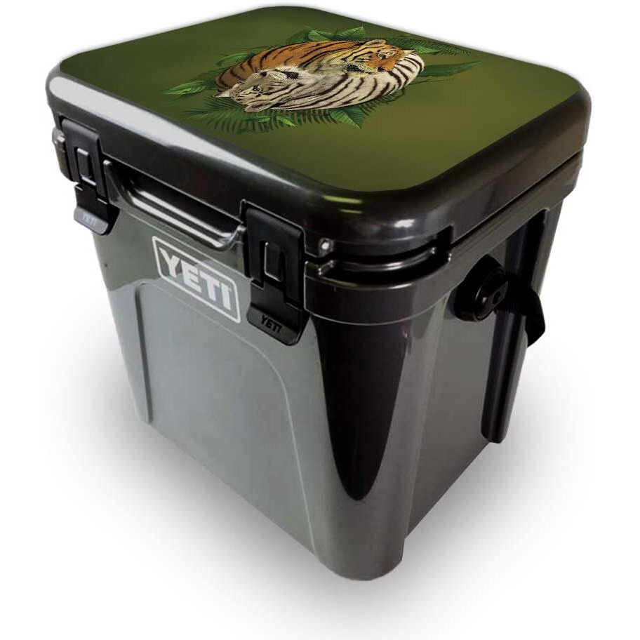 MightySkins YEROA24LID-Tiger Yin Yang Skin for Yeti Roadie 24 Hard cooler Lid - Tiger Yin Yang