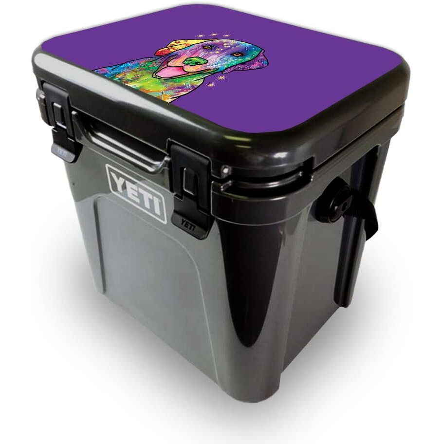 MightySkins YEROA24LID-golden Retriever Rainbow Skin for Yeti Roadie 24 Hard cooler Lid - golden Retriever Rainbow
