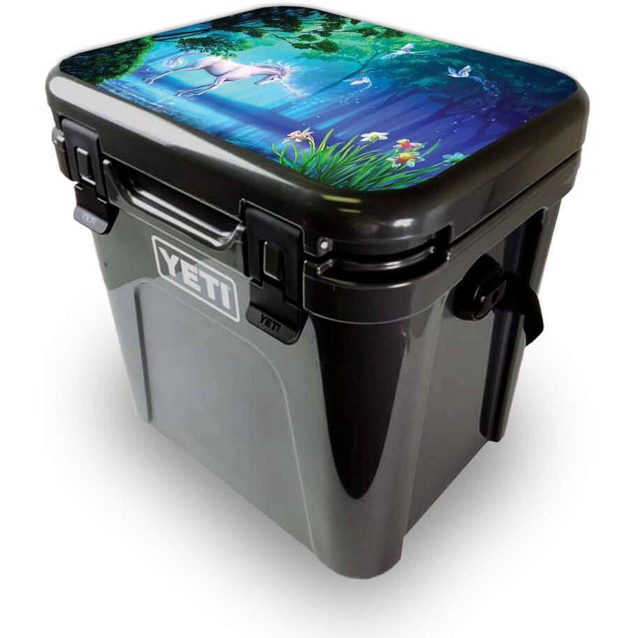 MightySkins YEROA24LID-Unicorn Fantasy Skin for Yeti Roadie 24 Hard cooler Lid - Unicorn Fantasy
