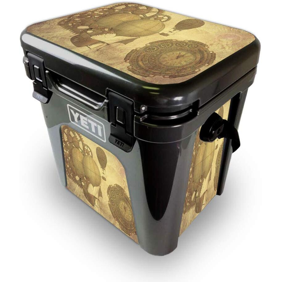 MightySkins YEROAD24-Steam Punk Paper Skin for Yeti Roadie 24 Hard cooler - Steam Punk Paper