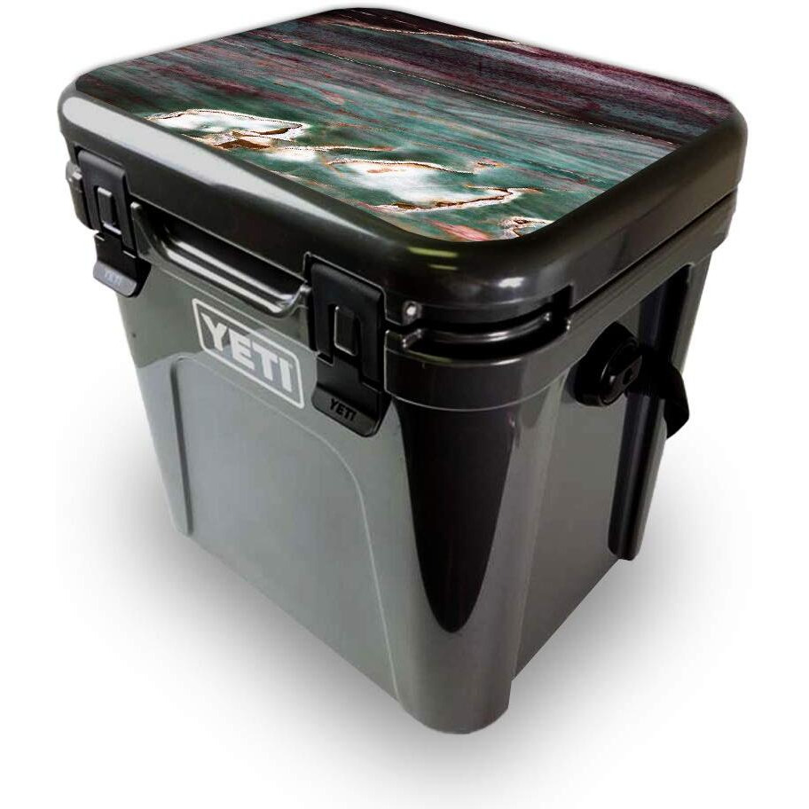 MightySkins YEROA24LID-grunge Marble Skin for Yeti Roadie 24 Hard cooler Lid - grunge Marble