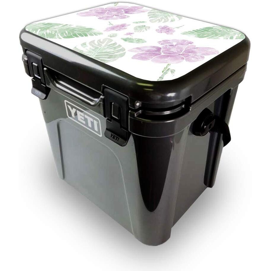 MightySkins YEROA24LID-Water color Flowers Skin for Yeti Roadie 24 Hard cooler Lid - Water color Flowers