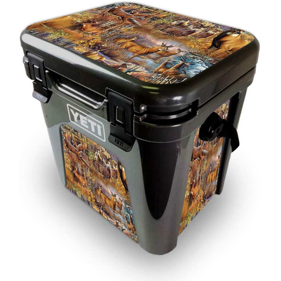 MightySkins YEROAD24-Deer Pattern Skin for Yeti Roadie 24 Hard cooler - Deer Pattern
