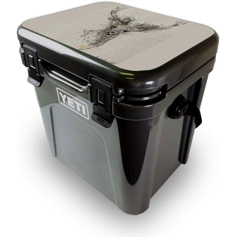 MightySkins YEROA24LID-Ink Buck Skin for Yeti Roadie 24 Hard cooler Lid - Ink Buck