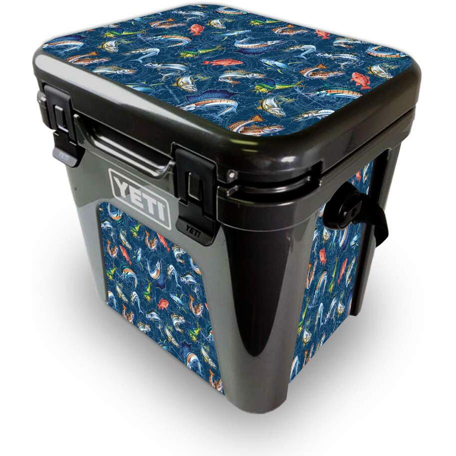 MightySkins YEROAD24-Saltwater compass Skin for Yeti Roadie 24 Hard cooler - Saltwater compass