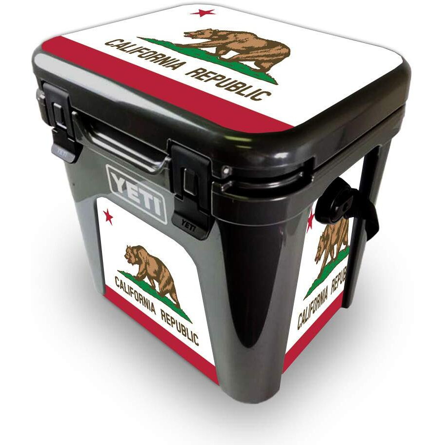 MightySkins YEROAD24-california Flag Skin for Yeti Roadie 24 Hard cooler - california Flag