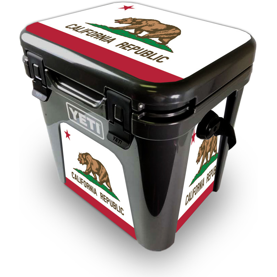 MightySkins YEROAD24-california Flag Skin for Yeti Roadie 24 Hard cooler - california Flag