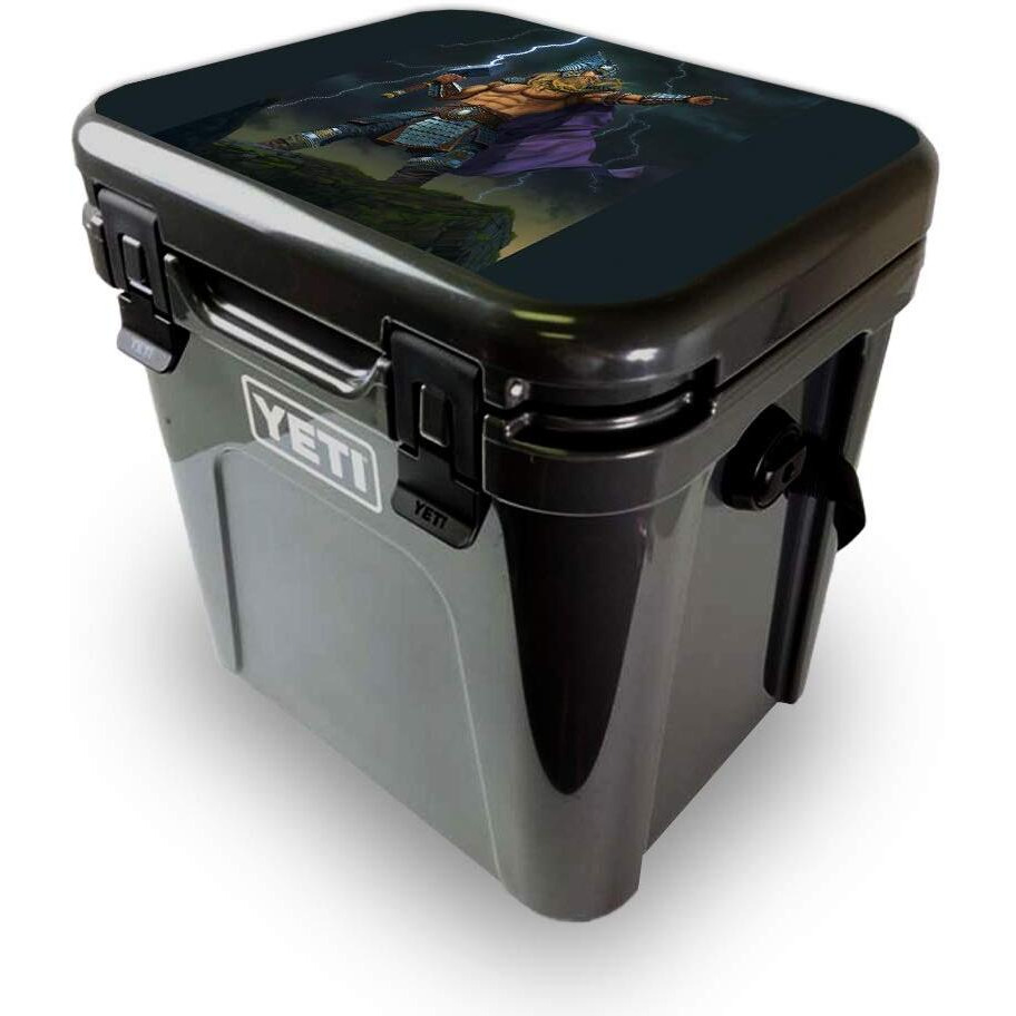 MightySkins YEROA24LID-god Of Thunder Skin for Yeti Roadie 24 Hard cooler Lid - god of Thunder