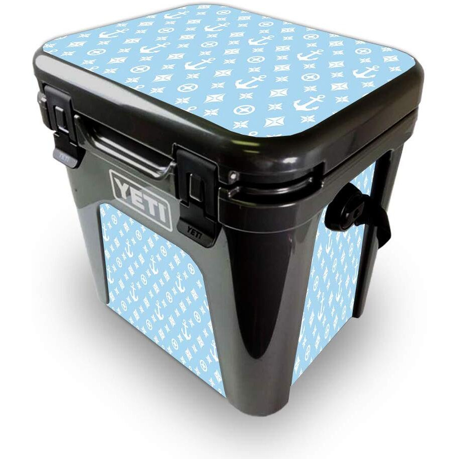 MightySkins YEROAD24-Baby Blue Designer Skin for Yeti Roadie 24 Hard cooler - Baby Blue Designer