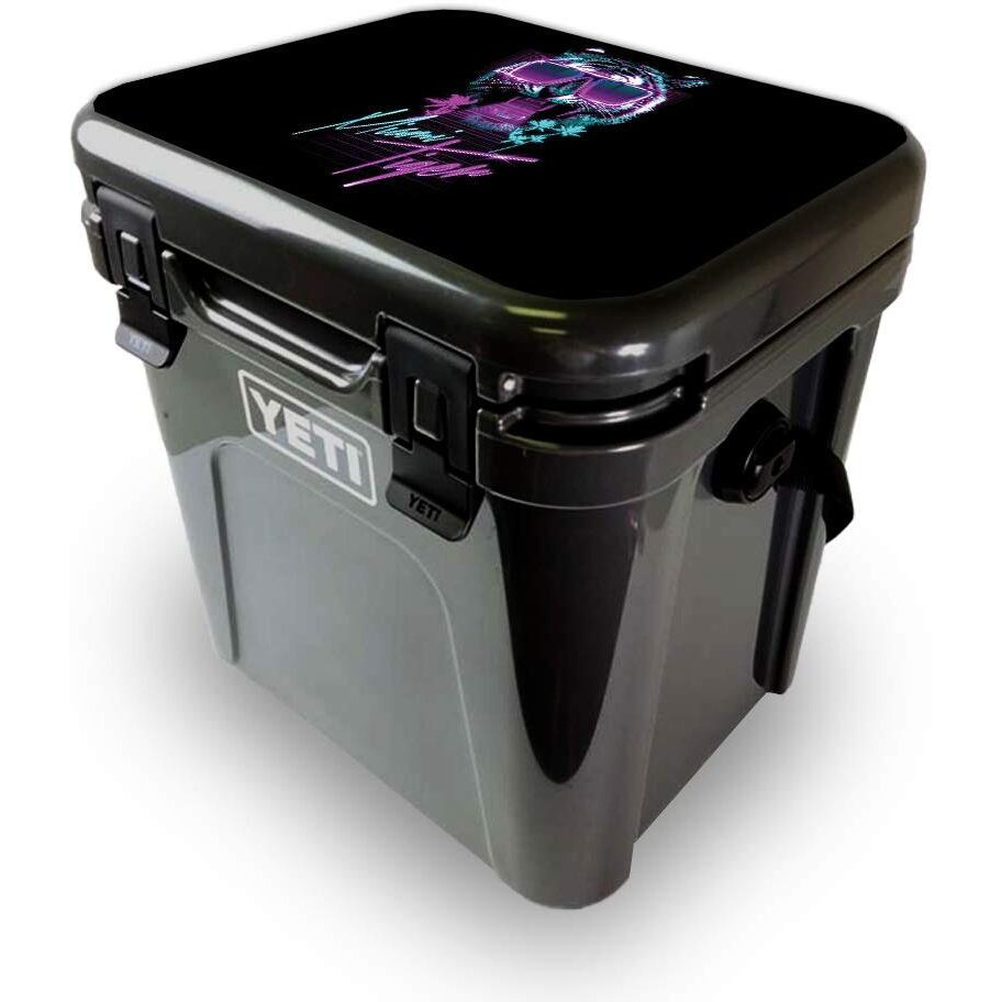 MightySkins YEROA24LID-Miami Tiger Skin for Yeti Roadie 24 Hard cooler Lid - Miami Tiger