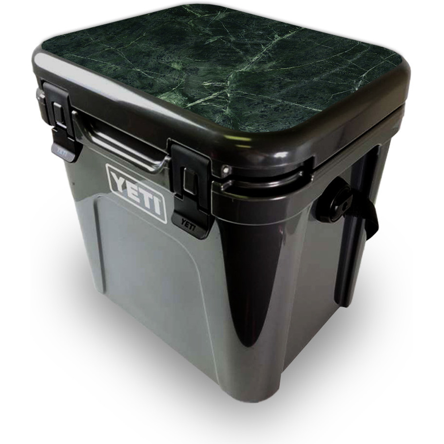 MightySkins YEROA24LID-green Marble Skin for Yeti Roadie 24 Hard cooler Lid - green Marble