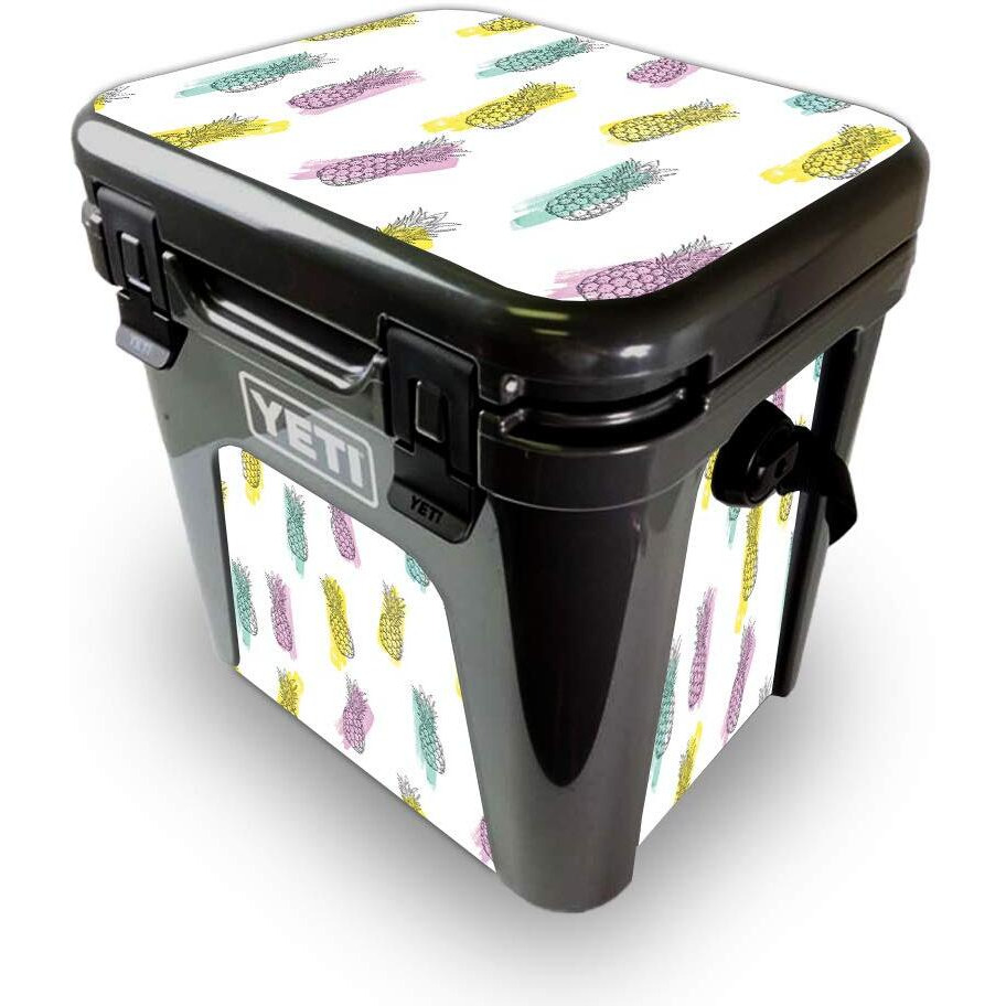 MightySkins YEROAD24-Funky Pineapples Skin for Yeti Roadie 24 Hard cooler - Funky Pineapples