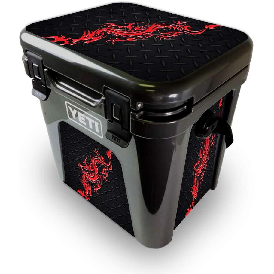 MightySkins YEROAD24-Red Dragon Skin for Yeti Roadie 24 Hard cooler - Red Dragon