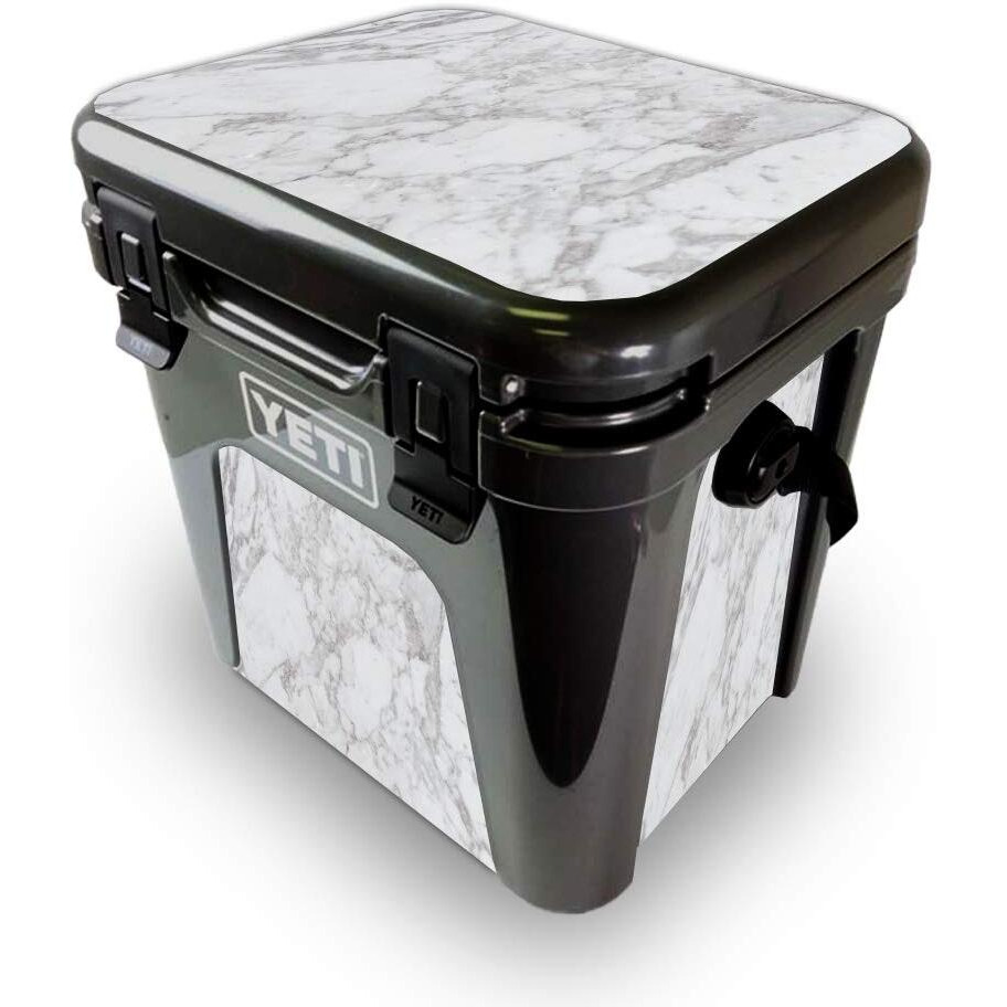 MightySkins YEROAD24-Frost Marble Skin for Yeti Roadie 24 Hard cooler - Frost Marble