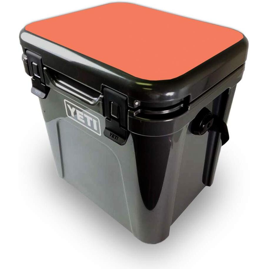 MightySkins YEROA24LID-Solid Salmon Skin for Yeti Roadie 24 Hard cooler Lid - Solid Salmon