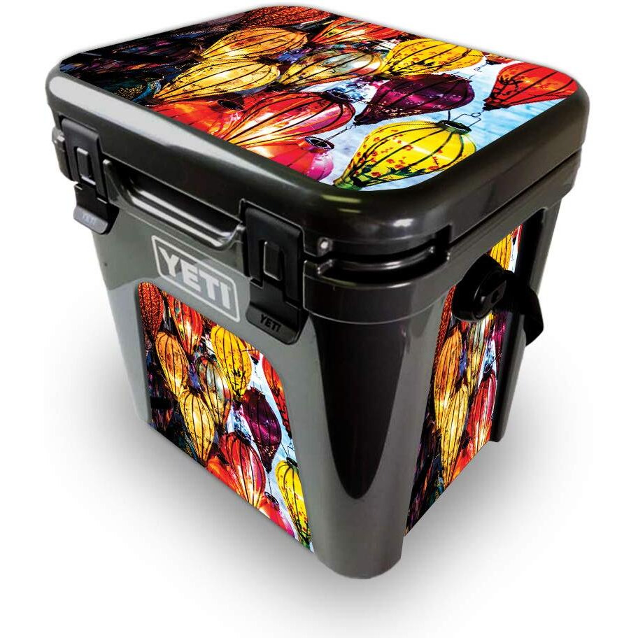 MightySkins YEROAD24-Hoi An Lanterns Skin for Yeti Roadie 24 Hard cooler - Hoi An Lanterns
