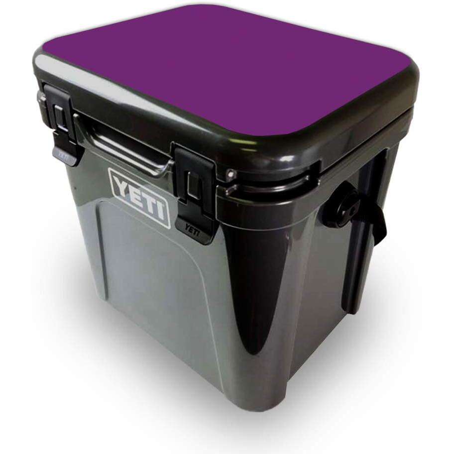 MightySkins YEROA24LID-Solid Purple Skin for Yeti Roadie 24 Hard cooler Lid - Solid Purple