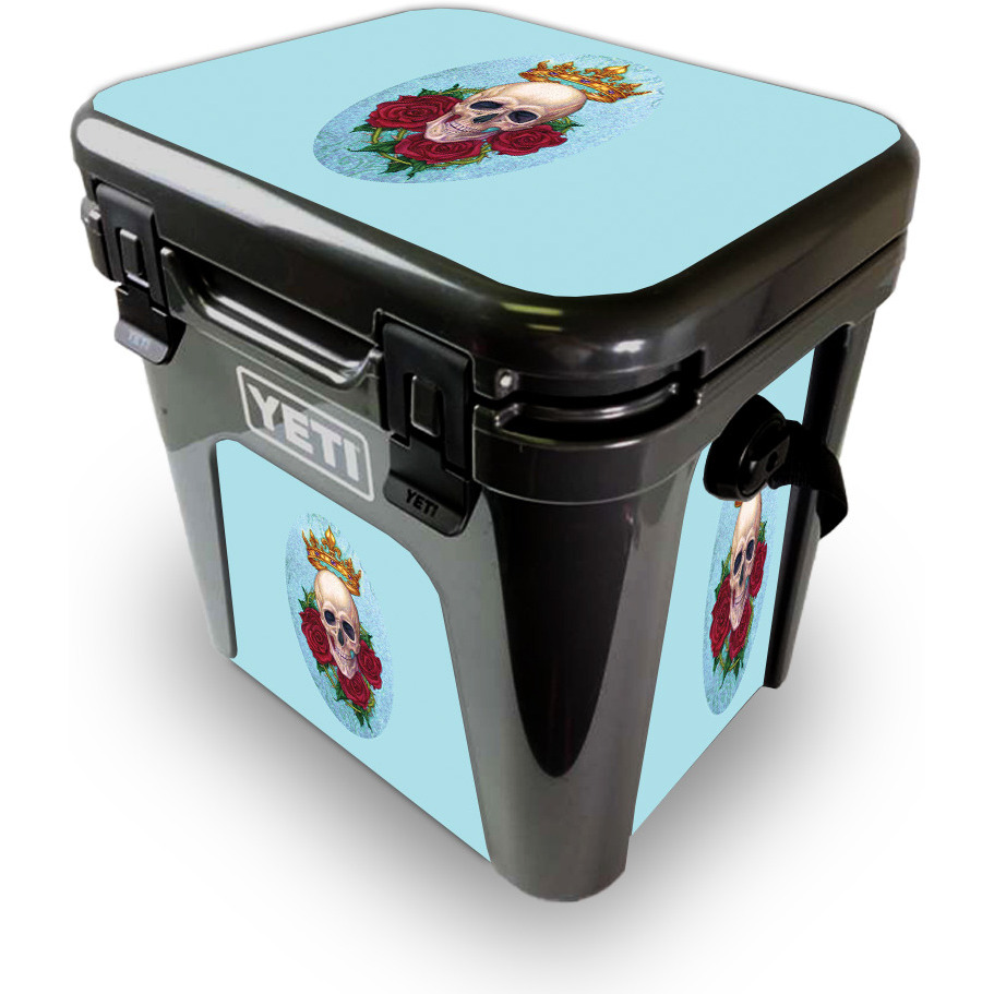MightySkins YEROAD24-Fancy Skull Skin for Yeti Roadie 24 Hard cooler - Fancy Skull
