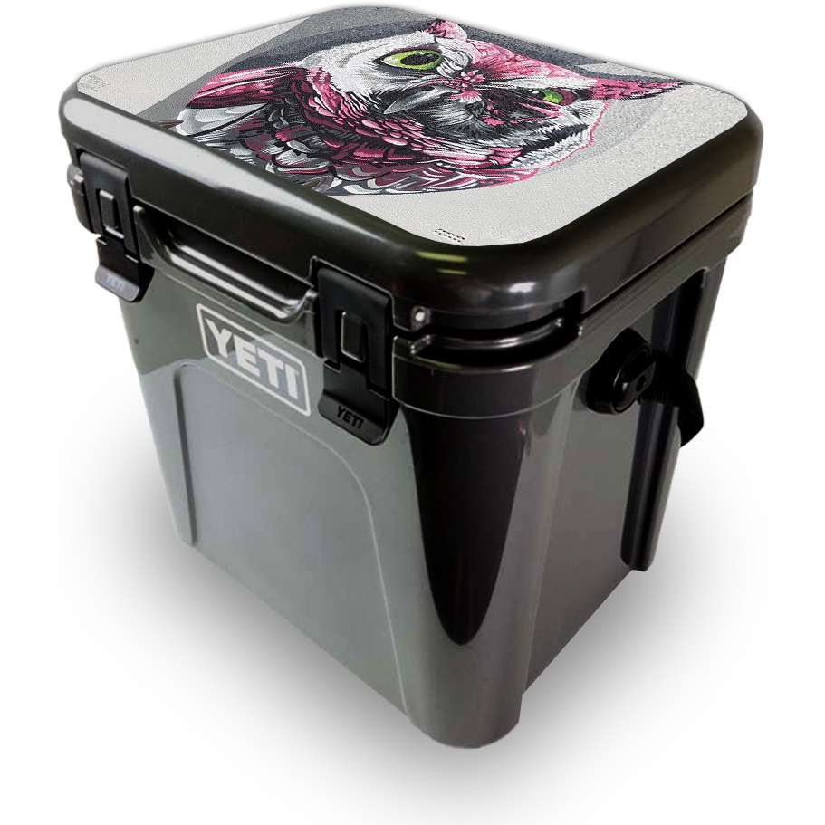MightySkins YEROA24LID-Owl Wink Skin for Yeti Roadie 24 Hard cooler Lid - Owl Wink