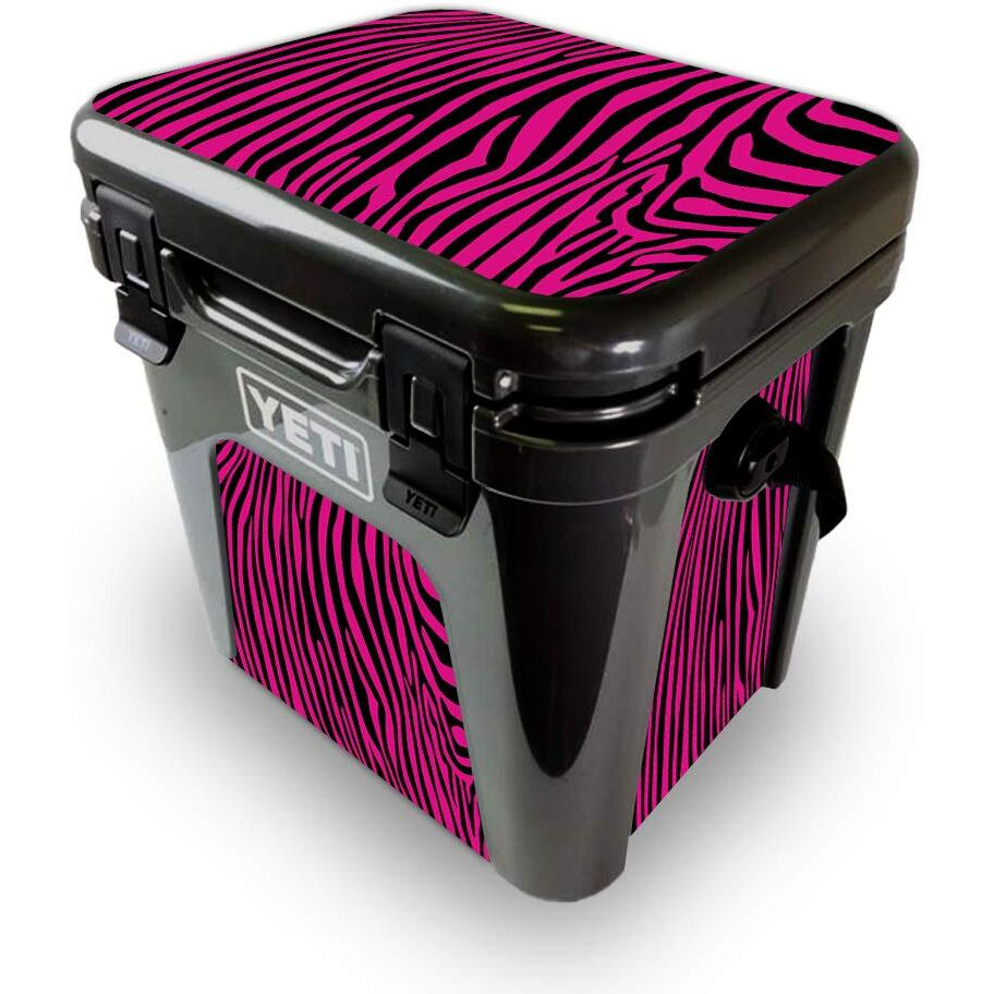 MightySkins YEROAD24-Pink Zebra Skin for Yeti Roadie 24 Hard cooler - Pink Zebra